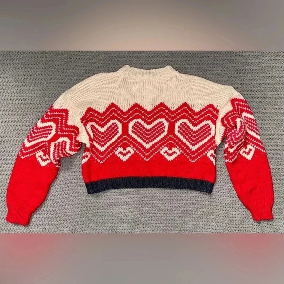 Free People I Heart You Wool Alpaca Blend Cropped Sweater Size XS - Picture 4 of 8